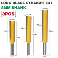 3pc ตรง / Dado Router Bit 3/8 -- Dia X 2－X 2-1 / 2－X 3－ความยาว－8 มม. ก้านงานไม้ตัดไม้เครื่องมือตัดไม้