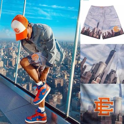 Eric Emanuel EE Shorts Mesh Breathable INS Fashion New York City Joint Casual Fitness Sports Shorts Unisex Beach Shorts