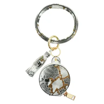 Snakeskin Key Ring Bracelet - Keychain Bracelet with Tassel - Bracelet Key  Ring - Bracelet Keychain - Monogrammed Keychain