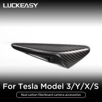 For Tesla Model3 Y X S Real Carbon Fiber Side Camera Protection Cover Car Modification Accessories Fender Trim Sticker