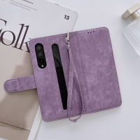 HOCE Crossbody Chain หนังโทรศัพท์กรณีสำหรับ Samsung Galaxy Z พับ3 4 Z Fold4 Fold3 5G การ์ดสล็อตปกหลัง