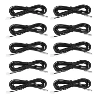 10X 2 M NTC Thermistor Temperature Sensor Waterproof Probe Wire 10 K 1% 3950 Black