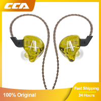 CCA CA2 Headset In Ear Metal Wired Earphone With Microphone HiFi Game Bass Earbuds Sport Noise Cancelling Monitor Headphones