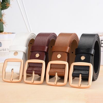 New square buckle belt male ms han edition contracted joker belts leisure mens multicolor ✌