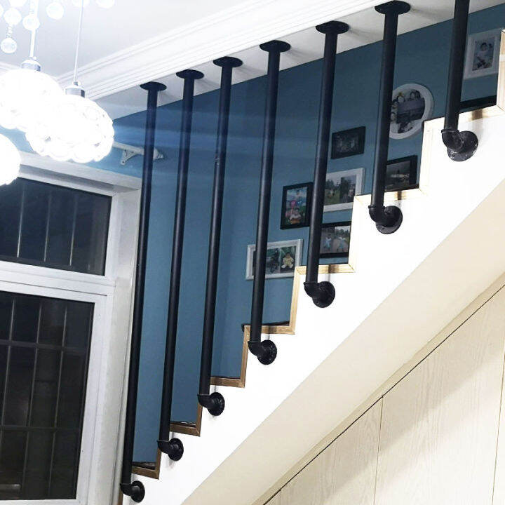 Compound stair handrail guardrail simple modern wrought iron European ...