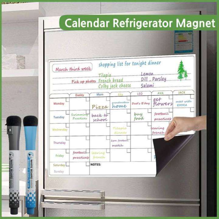 A3 Calendar Refrigerator Erasable Monthly and Weekly