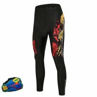 Man Pro Shockproof Bicycle Long Pants Cycling Bibs trousers Mountain Bike Breathable Mens Gel Padded Bike Tights Triathlo