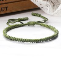 Braided Bracelets Men Women Handmade Woven Dark Blue Green Rope Bracelet Yoga Bangles Best Friend Jewelry Couple Gifts Unisex Charms and Charm Bracele