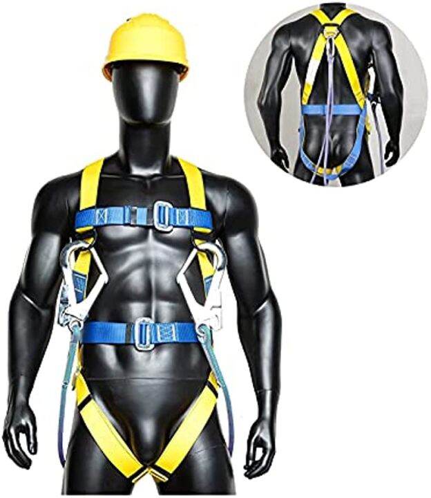 Camnal Safety Fall Arrest Harness, Full Body 5 Point Adjustable Safety