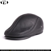 Brand Mens Real Genuine sheep Leather baseball Cap brand Newsboy Beret Hat winter warm caps hats Cowhide cap