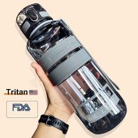 Large Capacity Water Bottle Leakproof Tritan BPA Free Water Jug Ensure Drink Enough Water Daily for Fitness Gym and Outdoor