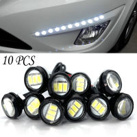 CW10pcs 2318มิลลิเมตรอัลตร้าสดใสรถ DRL Led ไฟทำงานกลางวัน E Agle Eye อัตโนมัติ LED สำรองข้อมูลย้อนกลับที่จอดรถสัญญาณโคมไฟ DRL