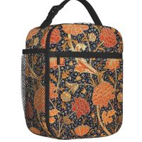 【YOYO Household Products】 Custom William Morris Orange Cray Floral Art Lunch Bag Women Warm Cooler Insulated Lunch Box For Student School