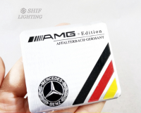 เพจโลโก้ เอเอ็มจี แต่งเบนซ์ งานอลูมิเนียม Aluminum AMG EDITION Logo Car Auto Decorative Emblem Badge Sticker Decal For Mercedes Benz