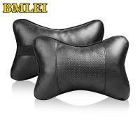 2021 New Mini All PU leather car neck pillows comfortable universal Auto Seat Head Neck Rest Cushion Headrest Pillow Pad