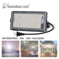 50Wพลังที่สมบูรณ์แบบเย็นสีขาว,สีขาวอบอุ่นFloodlightใช้งานง่ายSuper Bright Seachlight DINGDIAN LEDไฟLED 220Vน้ำท่วมด้วยปลั๊กสปอตไลท์ไฟLEDกันน้ำกลางแจ้ง