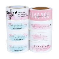 120pcs/roll Thank You Stickers Gift Seal Labels for Small Business Packaging Shipping Bag Pink Thank You for Your Order Stickers