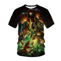 Metroid 3Dพิมพ์เสื้อยืดอะนิเมะวิดีโอเกมฤดูร้อนTเสื้อแฟชั่นเด็กสบายๆเด็กผู้หญิงรอบคอTees Topsเสื้อผ้า