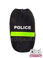 [พร้อมส่ง] Dogacat เสื้อสุนัข เสื้อหมา เสื้อแมว ชุดตาข่่าย สีดำ police Size1-10