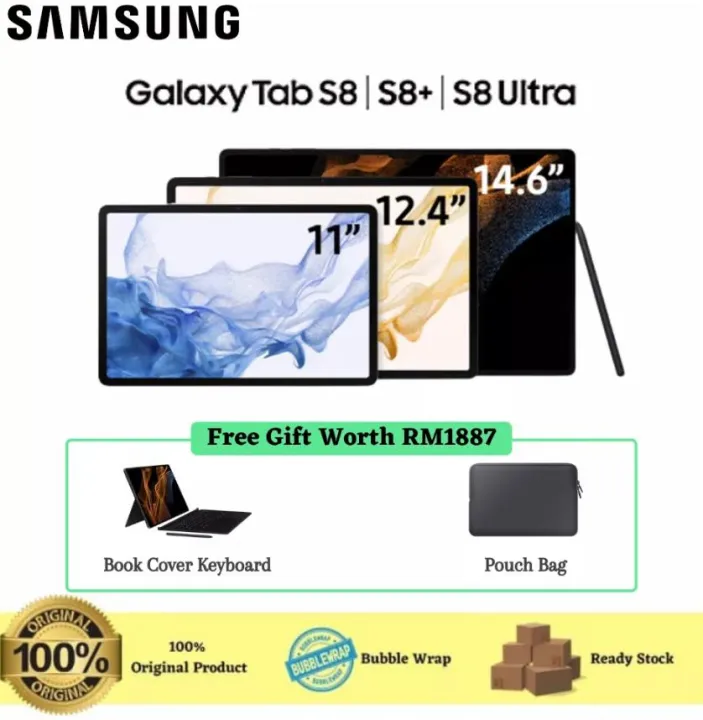 Samsung Galaxy Tab S8 Ultra(12+256GB) X-900 | Tab S8+(8+256GB) X-800 | Tab  S8(8+128GB) X-700 | WiFi version Tablet | Original New Set | 1 Year  Warranty Samsung Malaysia | Lazada