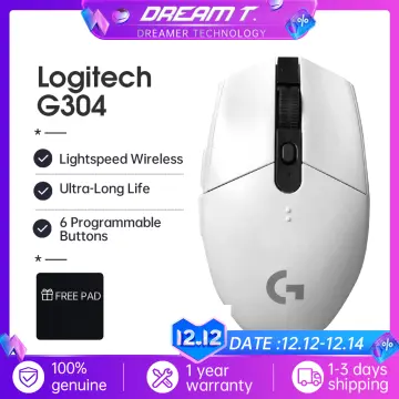 Logitech G305 Wireless Gaming Mouse, 12,000 DPI, Lightweight, 6  Programmable Buttons, Black 