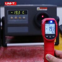 UNI-T UT309A มืออาชีพ IR Thermomet-Er ไม่สัมผัส Temperatu-Re เมตรอินฟราเรด Temperatu-ปืนที่ทดสอบไฮโกรมิเตอร์ถือจอแสดงผล