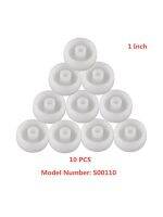 10 Pcs/Lot Casters 1 Inch White Pp Single Wheel Wear-Resistant Nylon Blade Directional Pulley Plastic Furniture