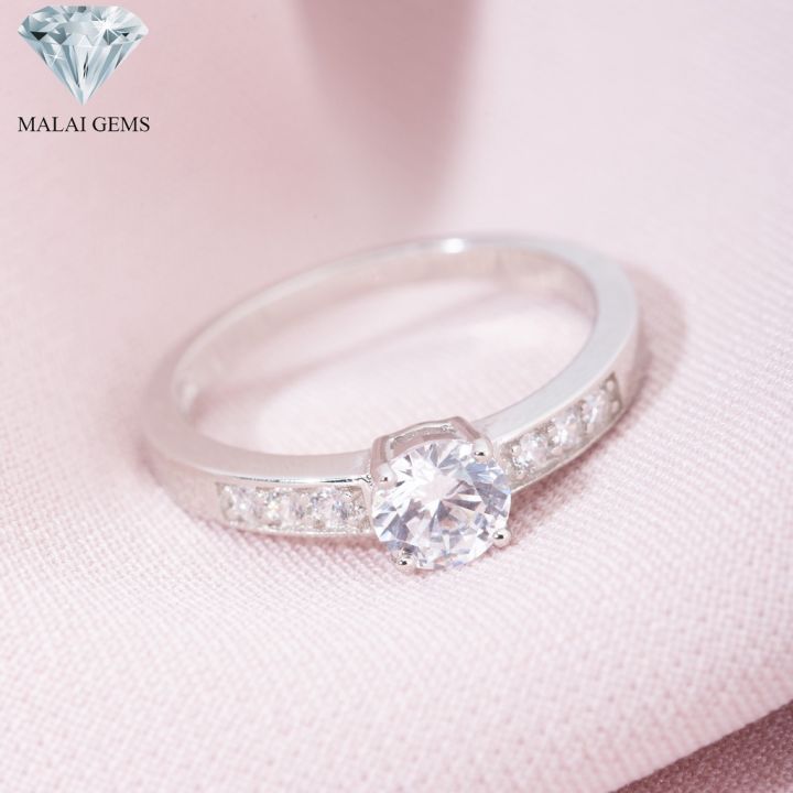 malai-gems-แหวนเพชร-เงินแท้-925-เคลือบทองคำขาว-ประดับเพชรสวิส-cz-รุ่น-151-tr4138-แถมกล่อง-แหวนเงินแท้-แหวนเงิน-แหวน