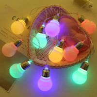 Mulitcolor ปลั๊กไฟ Led ลูกโลก10ดวงไฟสายแบบเทพนิยายไฟ Led ใช้แบตเตอรี่ไฟประดับตกแต่งมงกุฎดอกไม้งานแต่งงานปาร์ตี้ USB ตกแต่งคริสต์มาส Navidad