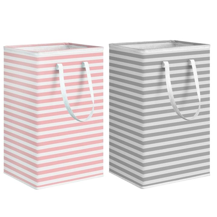 75l-large-laundry-basket-foldable-clothes-storage-basket-stripe-toys-storage-bag-with-extended-handle