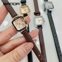 Sanda new watch ladies retro small square quartz waterproof fashion trend simple belt