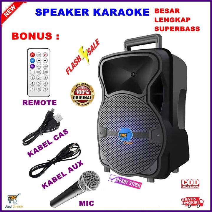 Spiker aktif super bass karaoke bluetooth jumbo Speaker bluetooth