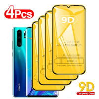 4Pcs ตัวป้องกันหน้าจอครอบคลุมเต็มรูปแบบ 4pcs สําหรับ Huawei P30 lite P50 P20 Pro P40 Nova 8i 8 SE Mate 20 40 lite P smart 2019 กระจกนิรภัย