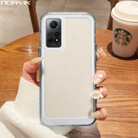 NORVIK เคสซิลิโคนสีขาวใสกันกระแทกสำหรับ Xiaomi Redmi Note Mi POCO 13 12 12C 12T K60 11 11S 10 10A 10C X5 X4 M5 M3 F5 F4 Lite GT Pro Plus Ultra 4เคสโทรศัพท์กันตก N6-1 5G