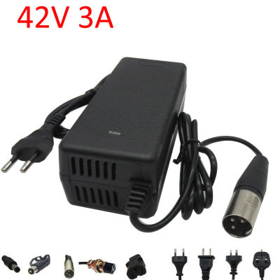 10S 36V 3A Li-ion Scooter Charger Output 42V 3A For 36V Ebike Lithium Battery Charger XLRM GX16 DC Connector with fan