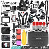 for Gopro Hero 8 Black Accessories Kit Super Set Waterproof Housing case Tripod Mount monopod for Go pro hero 8 VS12