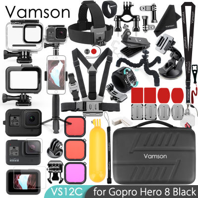 for Gopro Hero 8 Black Accessories Kit Super Set Waterproof Housing case Tripod Mount monopod for Go pro hero 8 VS12