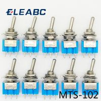 10pc/LOT Blue Mini MTS-102 3-Pin SPDT ON-ON 6A 125VAC Miniature Toggle Switches