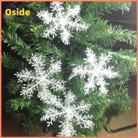 OSIDE 15/30pcs Handmade Gift White Wedding Supplies Snowflake Decoration Christmas Tree Xmas Decor Hanging Ornaments