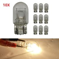 [Super bright bulb] 10x สัญญาณ7440 WY21W W21W 7441หลอดไฟ12V Warm White T20ฮาโลเจน7443 W21/5W หลอดฮาโลเจนไฟสำรองย้อนกลับ