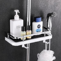 Toilet Storage Rack Bathtub Accessories Bathroom Lifting Rod No Punching Shelf in the Bathroom Support Tray Organization Home