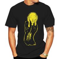 Fun The Minimized Scream T Shirts For Men Crew Neck 100% Cotton T Shirts Edvard Munch Classic Tee Shirt Printed Clothes XS-6XL