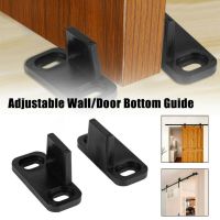 2pcs Barn Door Floor Guide Adjustable Stay Roller For Bottom Of Sliding Door Guide Anti Swinging Fixing Bottom Bracket