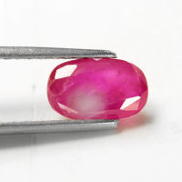 2.15 ct พลอยแดง ดิบ พม่า ทรงไข่ (Unheated Red Pink Ruby Oval Shape)