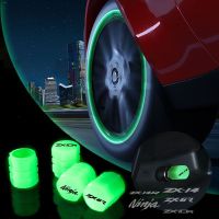 [LWF HOT]☼☁ 4pcs Motorcycle Luminous Tire Valve Air Port Stem Cover Cap Accessories For Kawasaki ZX Collection NINJA ZX6R ZX10R ZX14 ZX14R