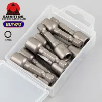 10pcs 8mm Strong Magnetic Hex Socket set 14 inch Nozzles Nut Driver kit Drill Bit Adapter Wind Approved