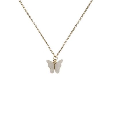 ✚♣✺ Spring and summer 2022 new butterfly necklace female ins simple temperament clavicle chain neck chain pendant