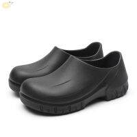 CODiy085671 LOVEFOOT Ready Unisex Men Ladies Round Toes Slip On Kitchen Safety Shoes Waterproof Cook Boots Chef shoes BLACL