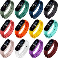 Gelang Jam untuk Mi Band 7 6 5 4 3 Gelang Xiaomi Mi Band 5 4 Tali Silikon Olahraga Pengganti Gelang Jam Tangan Pintar Aksesori