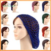 MDUCIN SHOP เครื่องประดับผม อ่อนนุ่ม เรยอน วิกผมตาข่าย แถบคาดศีรษะ Snood ที่คาดผมโครเชต์